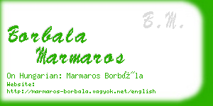 borbala marmaros business card